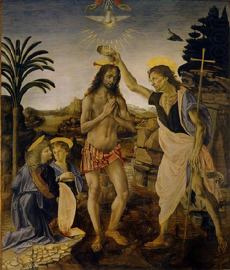 Andrea del Verrocchio Baptism of Christ oil painting picture